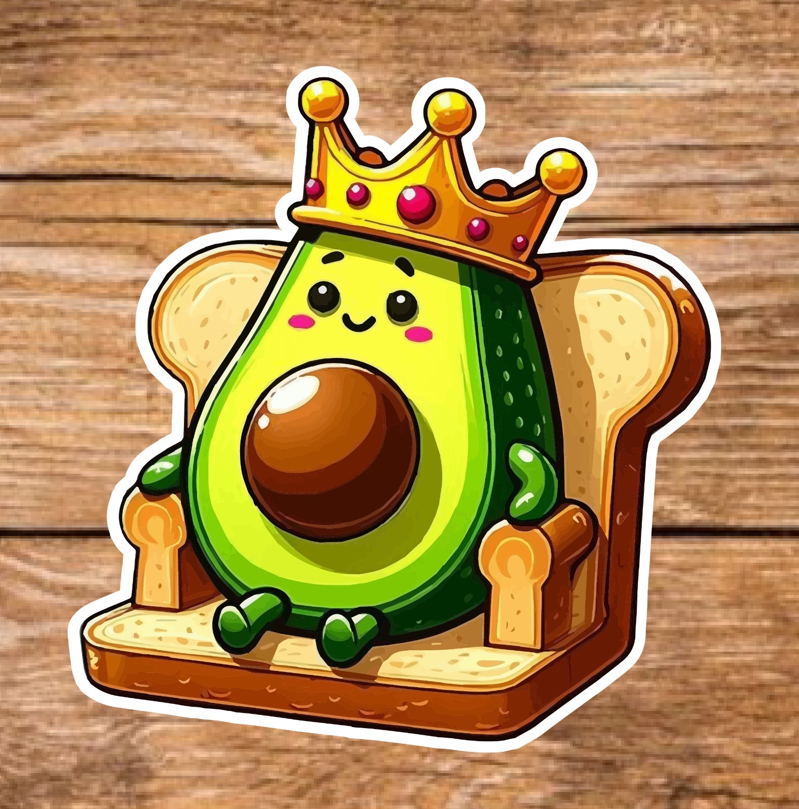 Royalty – 3 Pages (24 Sticker Set) 2in, Waterproof, Glossy Finish Vinyl.