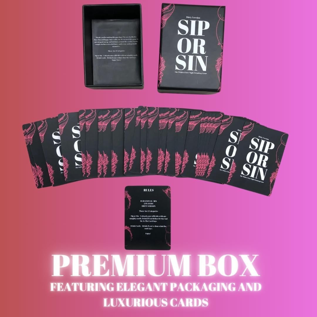 Sip or Sin Drinking Couple Game – Freaky Couples Game for Romantic Date Night, A