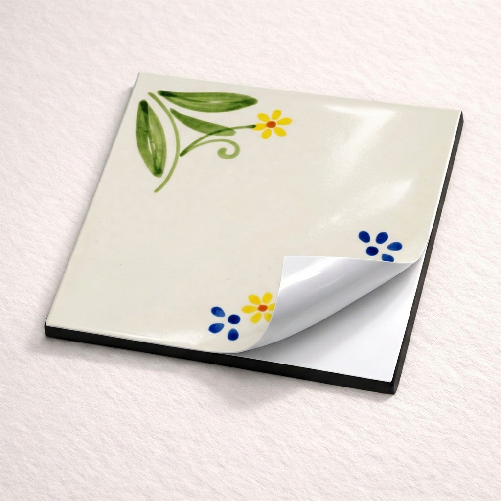 Peel and Stick Tile Stickers Cottage Floral Kitchen Backsplash Stick On Tile