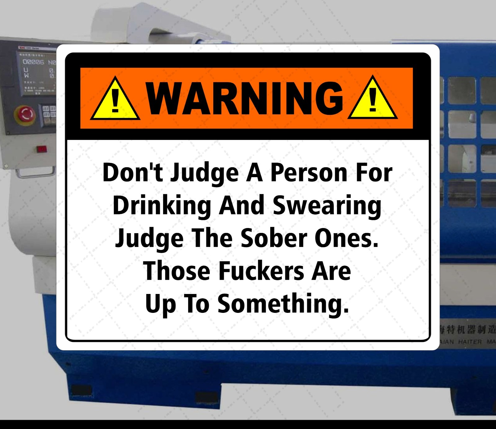 Don’t Judge A Person For Drinking and Swearing – Funny Warning Stickers