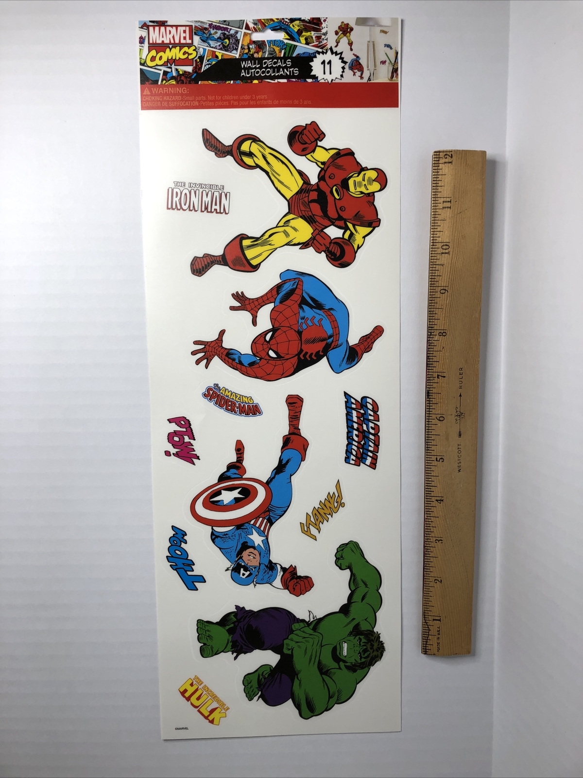 Marvel Comics Wall Decals Removable & Repositionable Made in USA