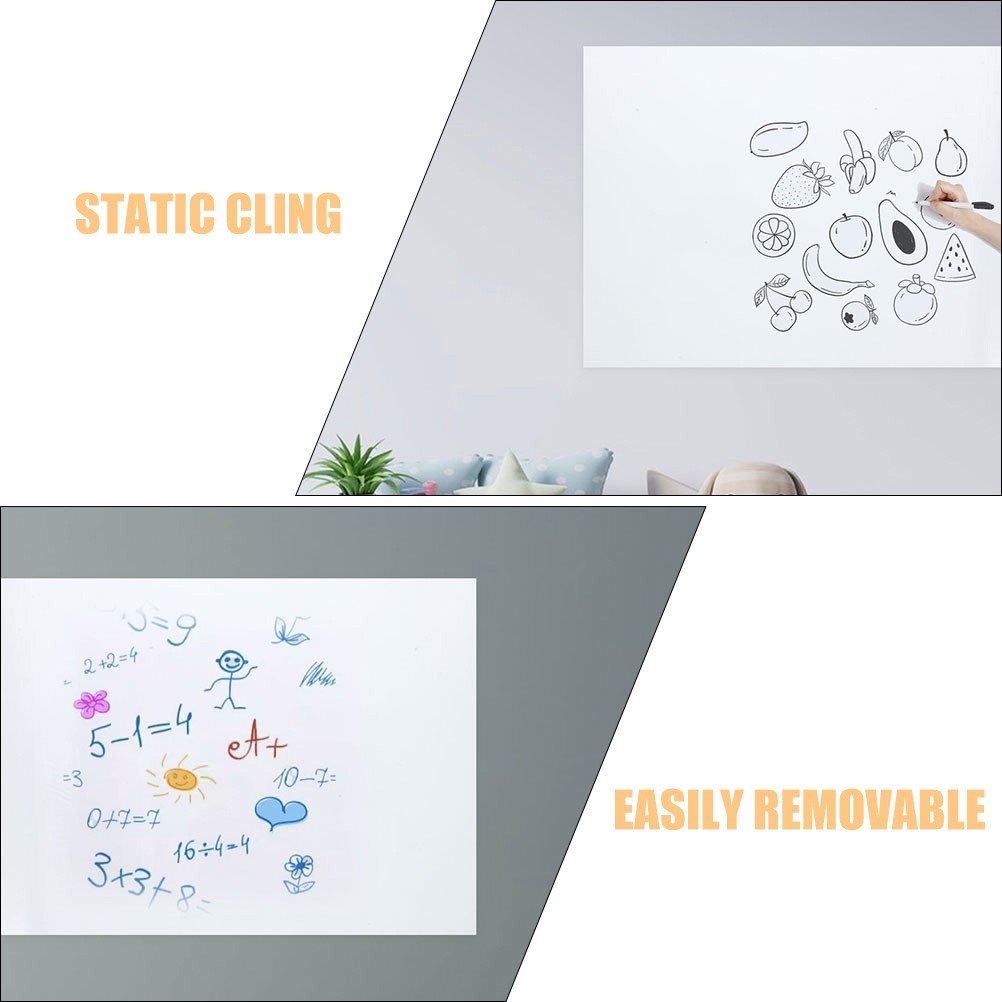 Removable Whiteboard Wall Sticker Static Cling Dry Erase Board 45 cm 500 cm