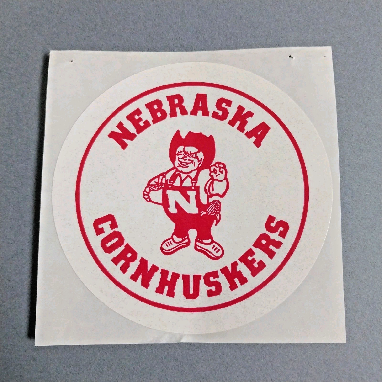 University Of Nebraska NE Cornhuskers Retro Lil Red Paper Sticker Decal 3 1/2″