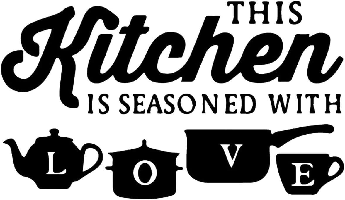 Kitchen Art Font Decorative Wall Stickers PVC Material Decals Kitchen Wall Glass