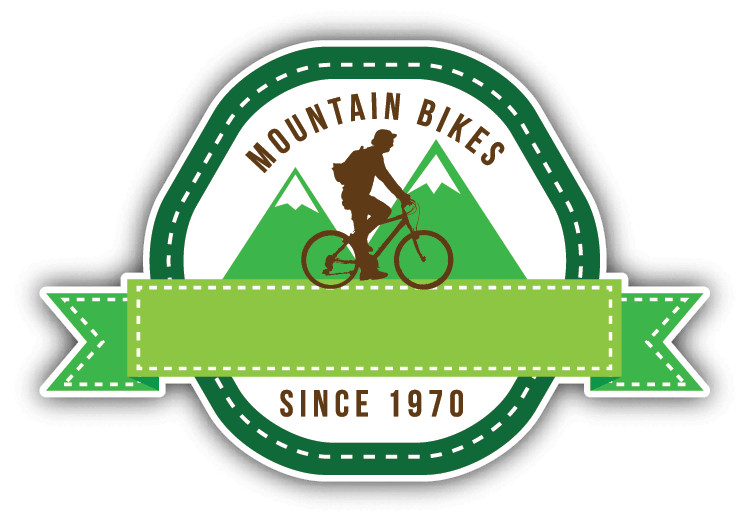 Mountain Bikes Sport Label Car Bumper Sticker Decal