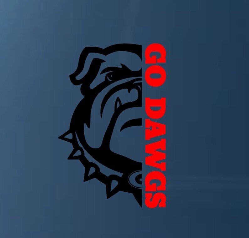 Georgia Bulldogs Go Dawgs Decal