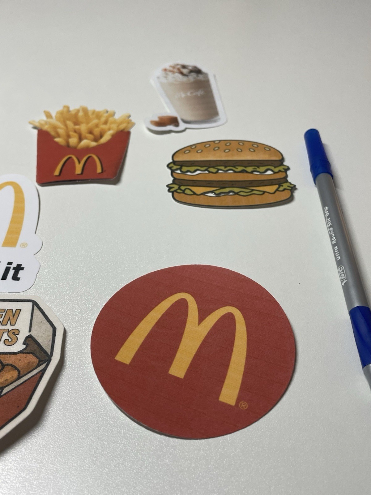 McDonald’s Food Theme Sticker Set Multicolor Fast Food for Laptop Wall