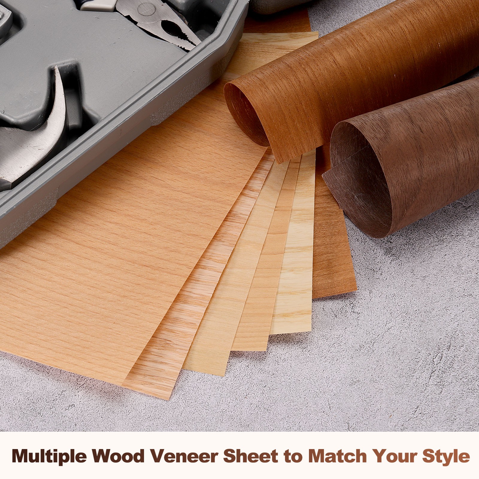30 Pcs Real Wood Veneer Sheets, 7.9″ x 7.9″ Laminate Wood Boards (Pine)