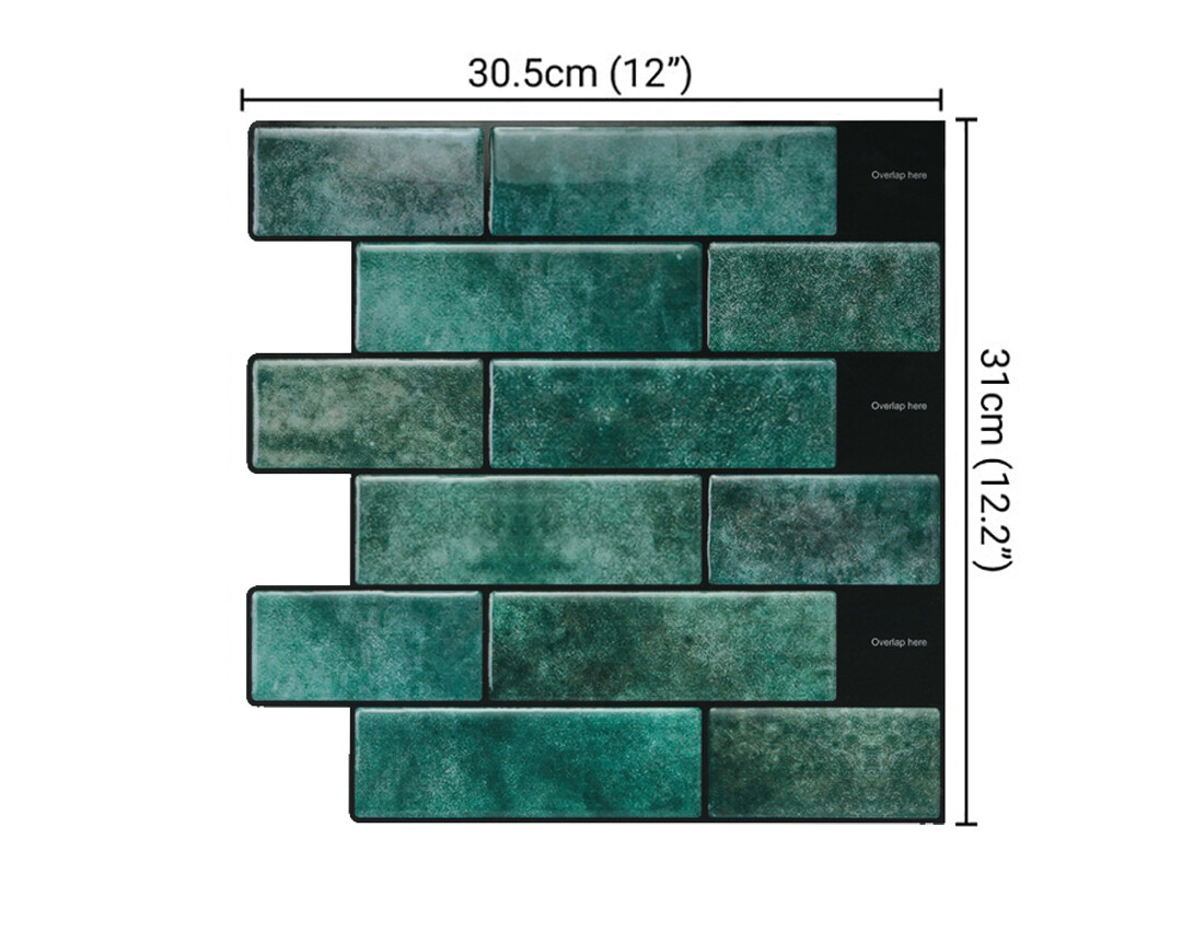 Mosaicowall Peel and Stick Kitchen Backsplash | Kitchen Tiles | Pack of 10 Tiles