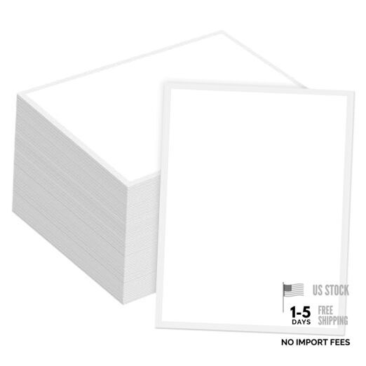 Pcs Outdoor Window Stickers for Car Dealers 8.5″ x 11″ Plain White Blank 100