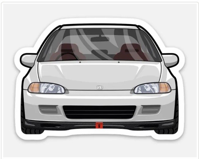 3” Civic Sticker Eg Ej Ek Type R Decal Matte Finish Dishwasher Safe