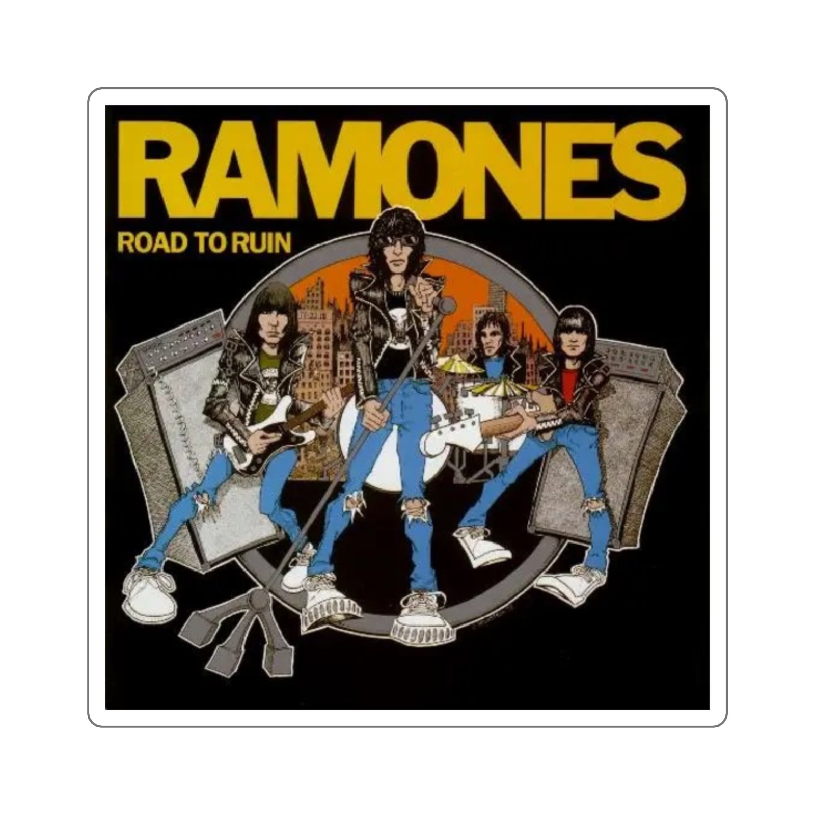 Ramones “Road to Ruin” Album Sticker | Vintage Punk Rock Decal
