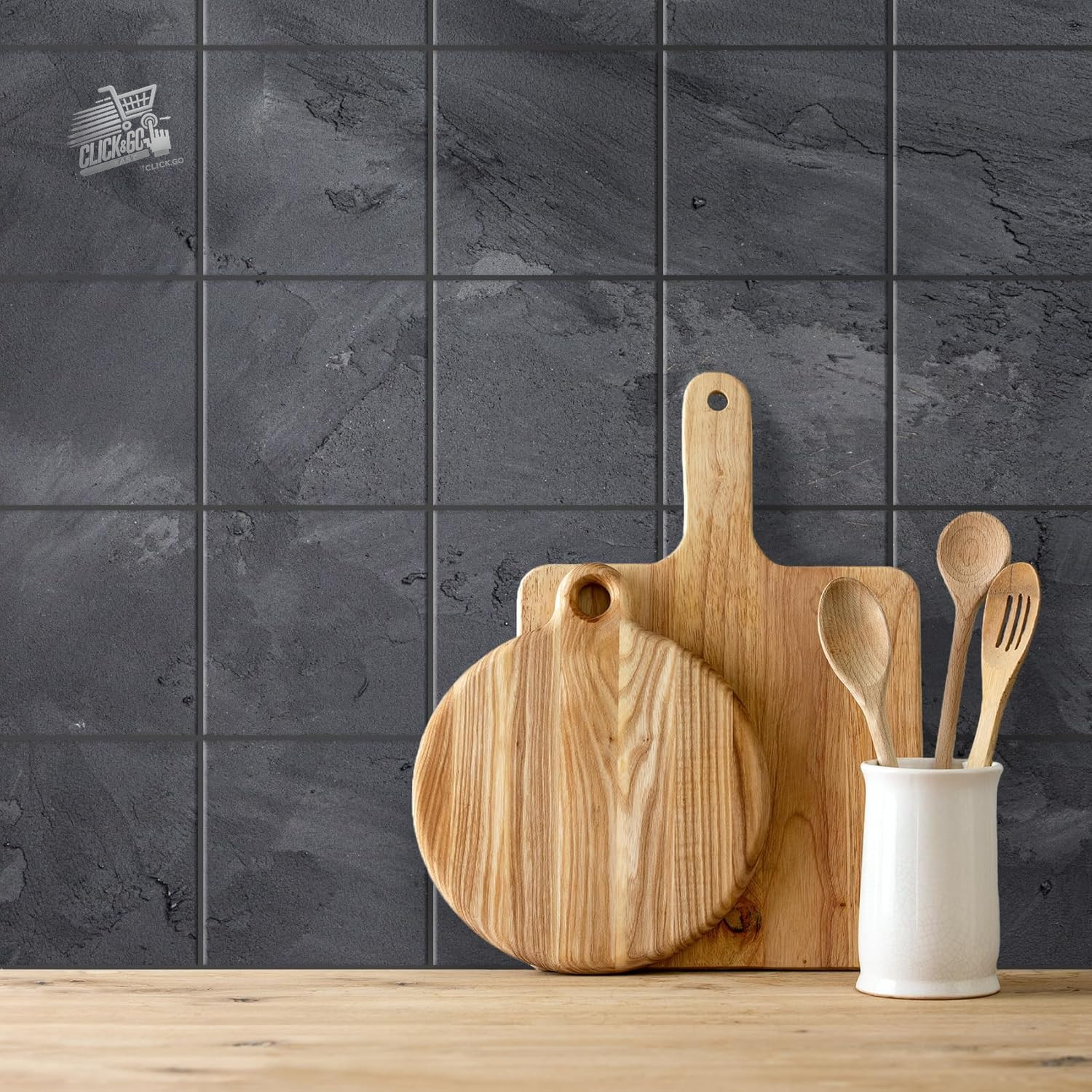 Y042-01 – 10 Tile Stickers, Self Adhesive Film for Kitchen or Bathroom, and