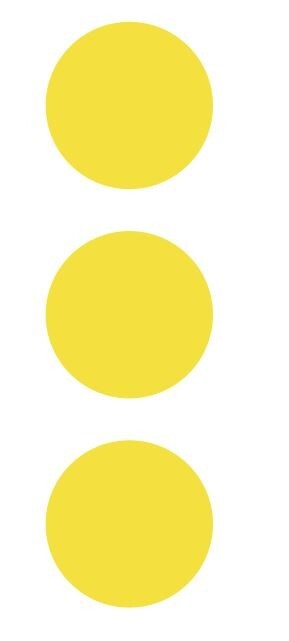 2.5″ Light Yellow Round Label Dots Stickers Color Coding Inventory 2.5 Inch Dot