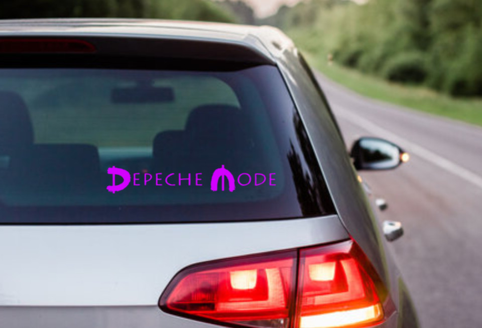 Depeche Mode Car Decal Vinyl Band Logo Glossy Bumper Sticker Synth Pop New Wave