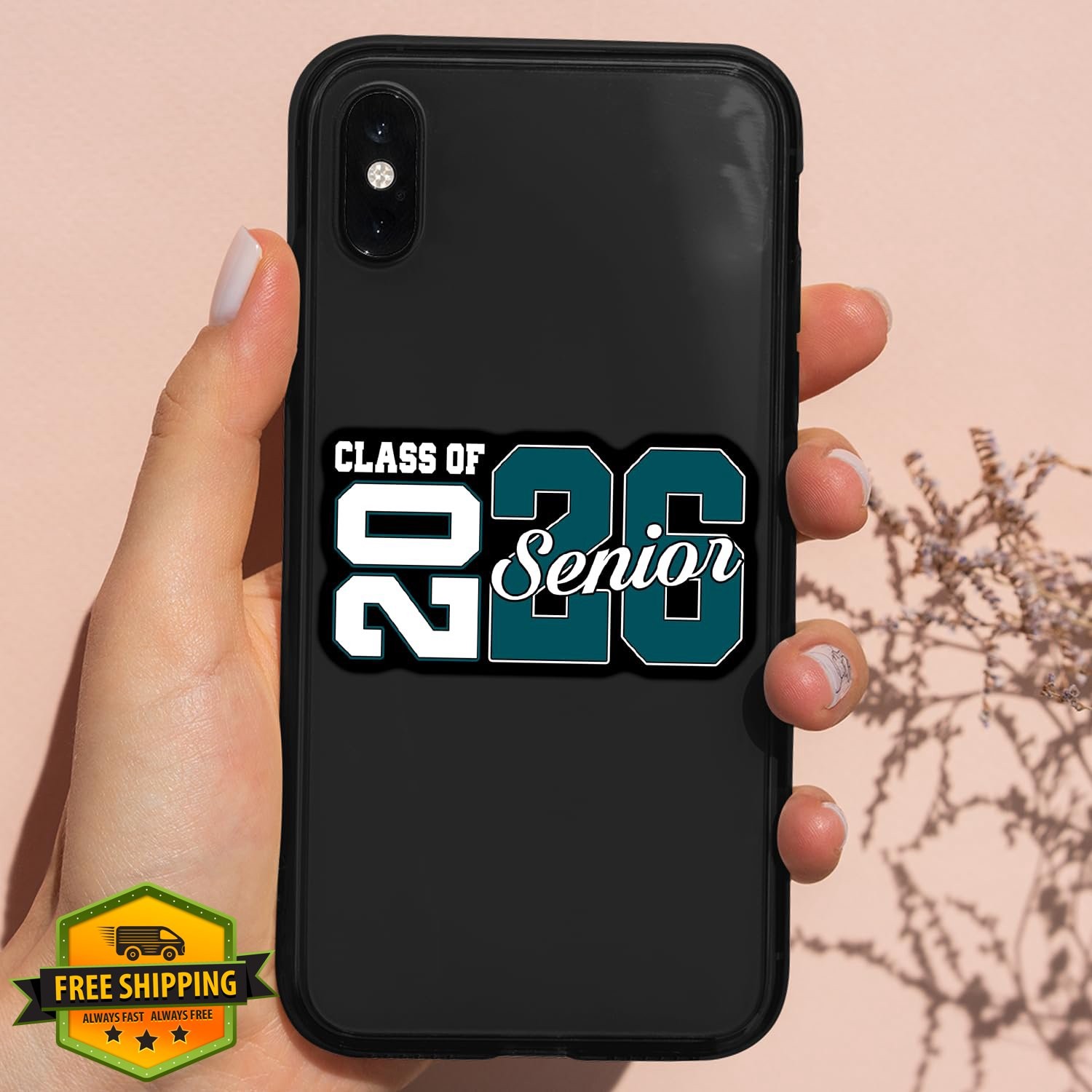 Buudiep Design Class of 2026 Teal Blue Graduation Sticker 3″