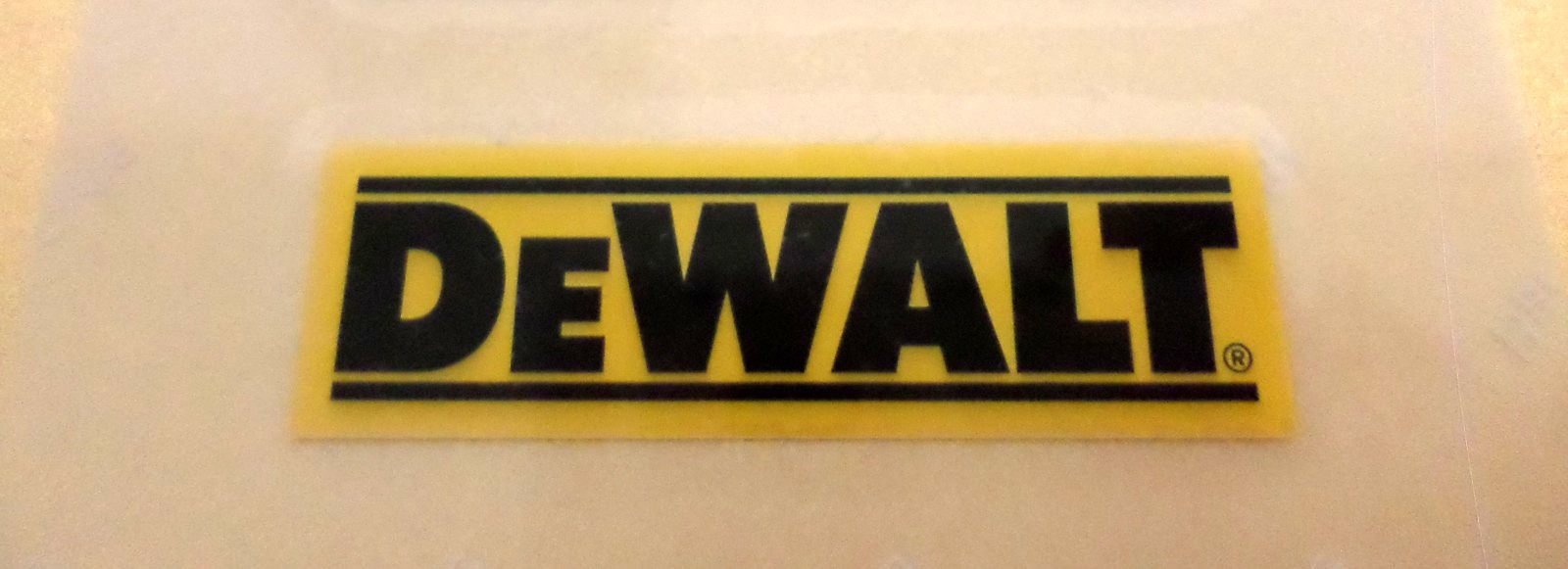 1 NEW DeWalt Tools Sticker Decal, Small 2.38″ x 0.75″ Inches, Black and Yellow