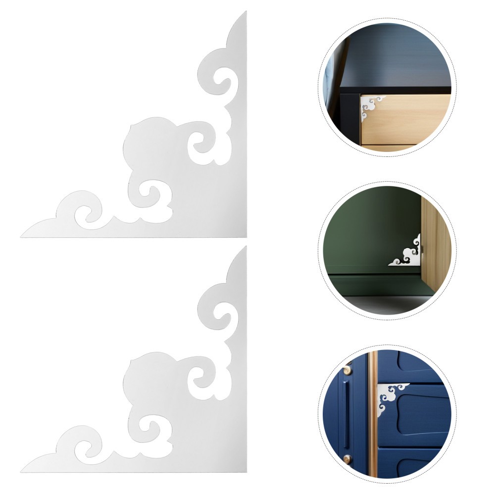 20 Pcs Mirror Frame Sticker Decorative Stickers Corner Home Wall