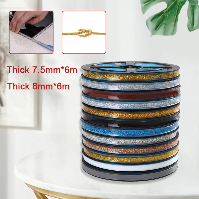 Bath Kitchen Caulk Tape Sealant Strip Ceramic Tile Mildewproof Gap Tape 7.5mm*6m