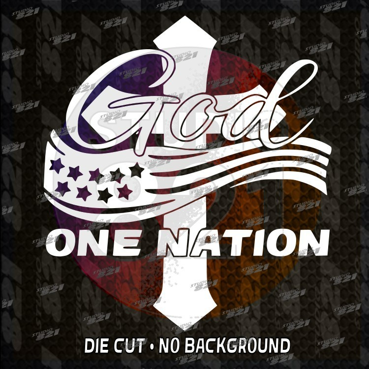 One Nation Under God vinyl decal- USA Rededication 250th Peace sticker decal New