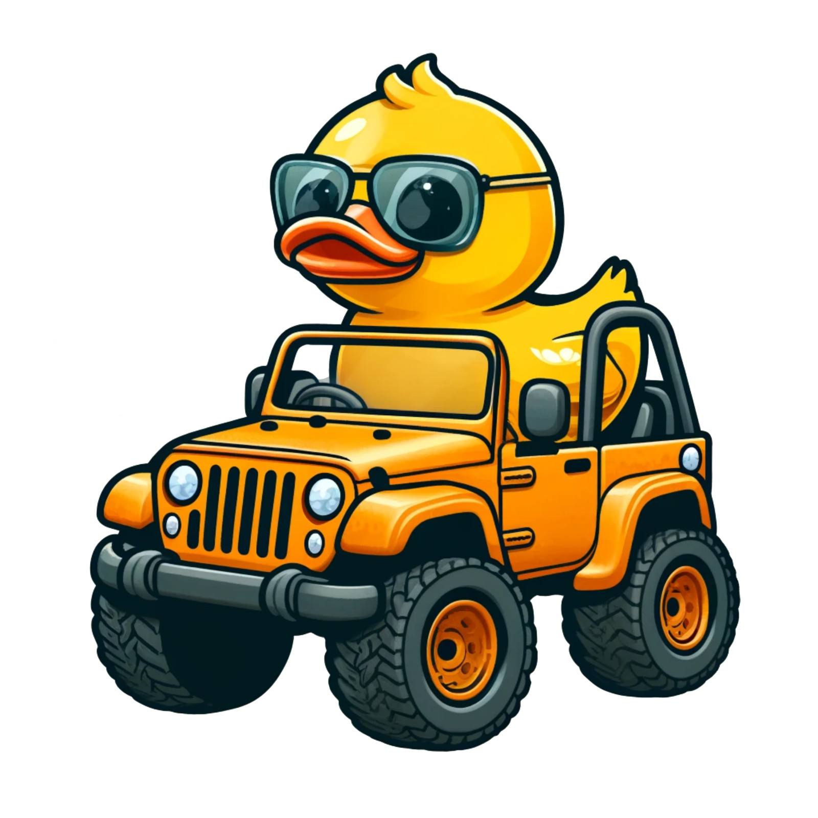 Orange Rubber Ducky Off Road 4×4 Vehicle Vinyl Sticker Decal