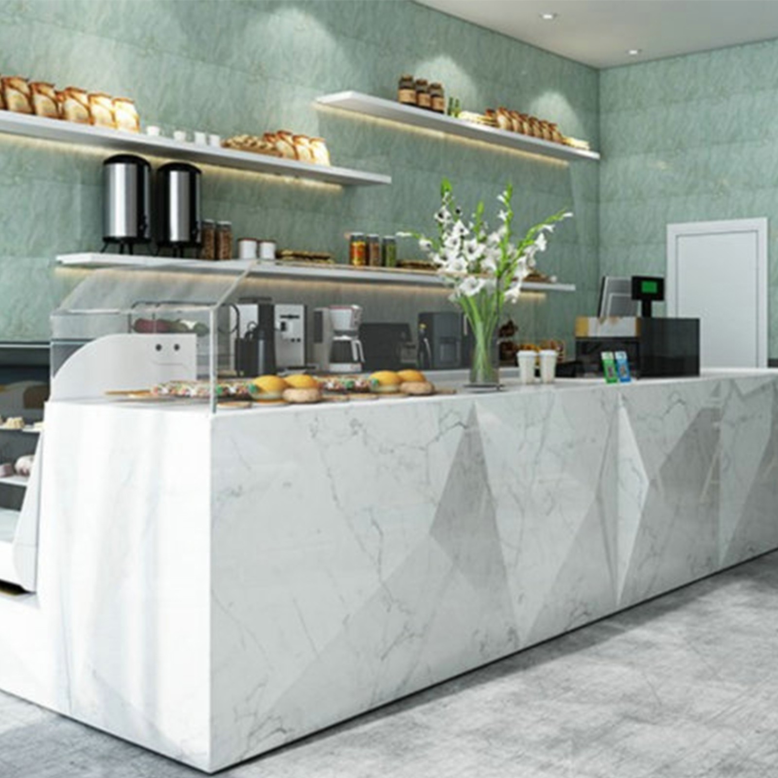 30*60cm Marble Tiles Sticker Self-Adhesive Kitchen Bathroom Home Wall Decoration