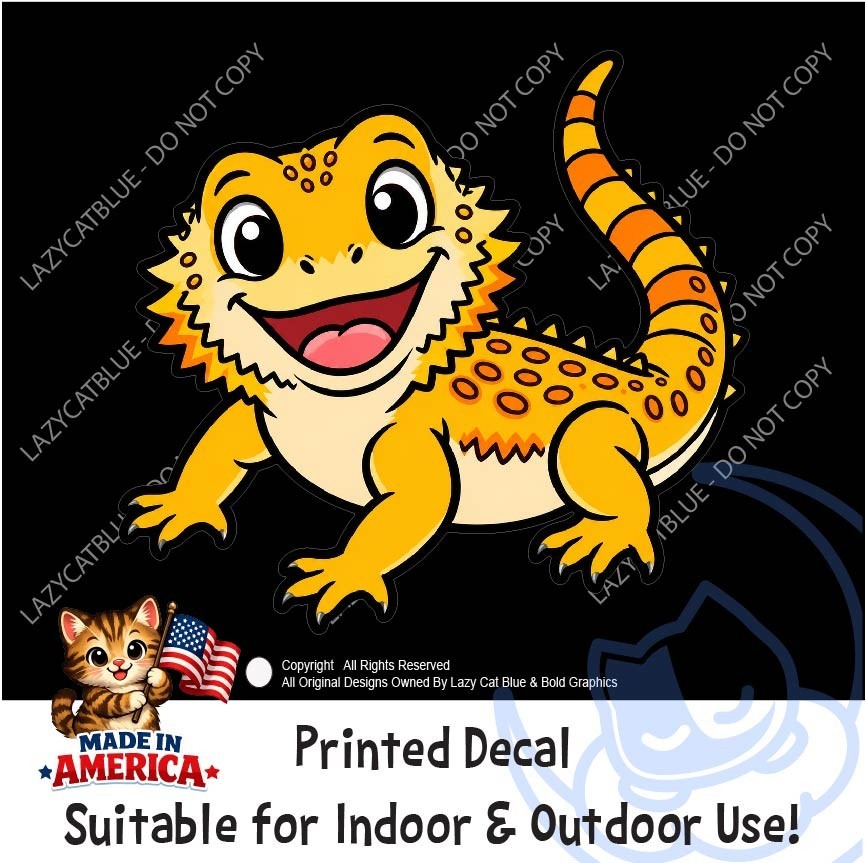 Bearded Dragon Decal Sticker Pet Beardie Reptile Herps Love Life Lizard Scales