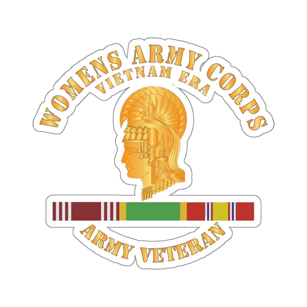 Kiss-Cut Stickers – Womens Army Corps Vietnam Era – w GCMDL-NDSM – WAC X 300