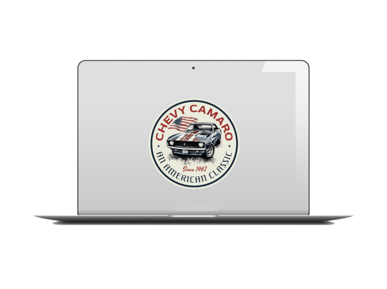 Car Classics “Camaro” – 4″ Handcrafted Vinyl Decal Cooler Vehicle Laptop Tumbler