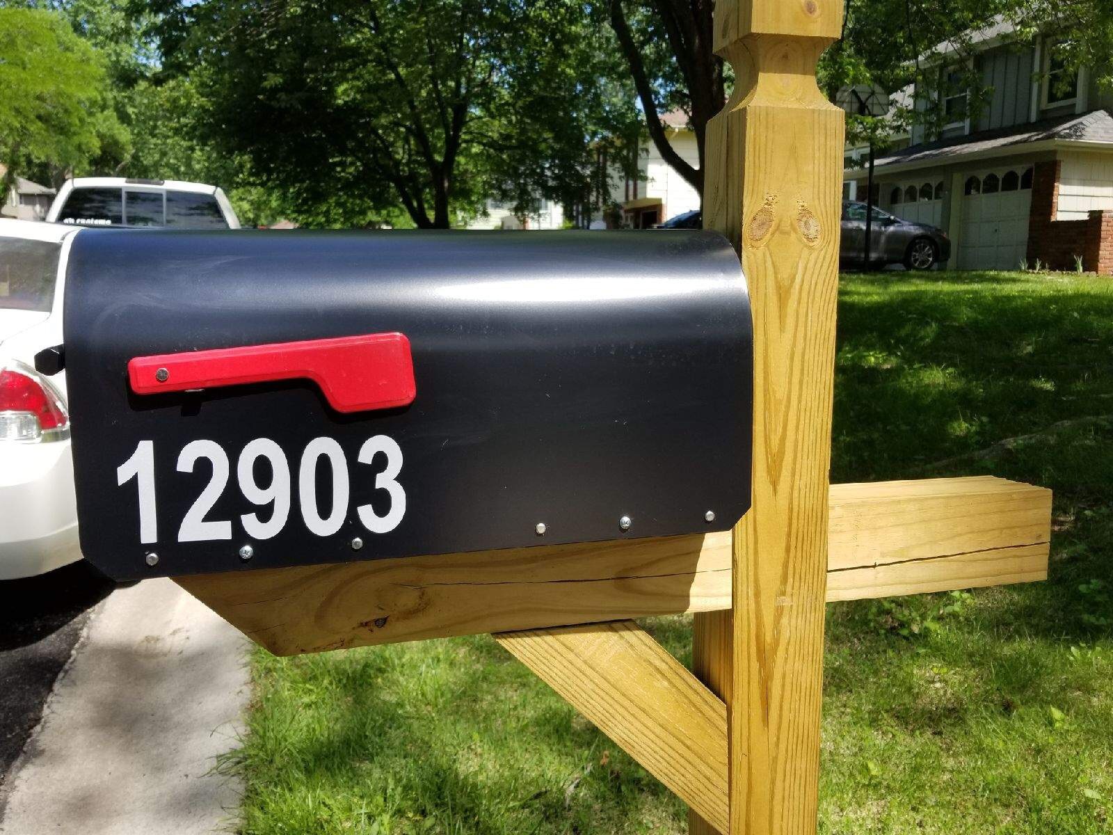 PAIR of REFLECTIVE 1.5″ 2″ 2.5″ 3″ Mailbox Custom NUMBERS YOU PROVIDE DECAL