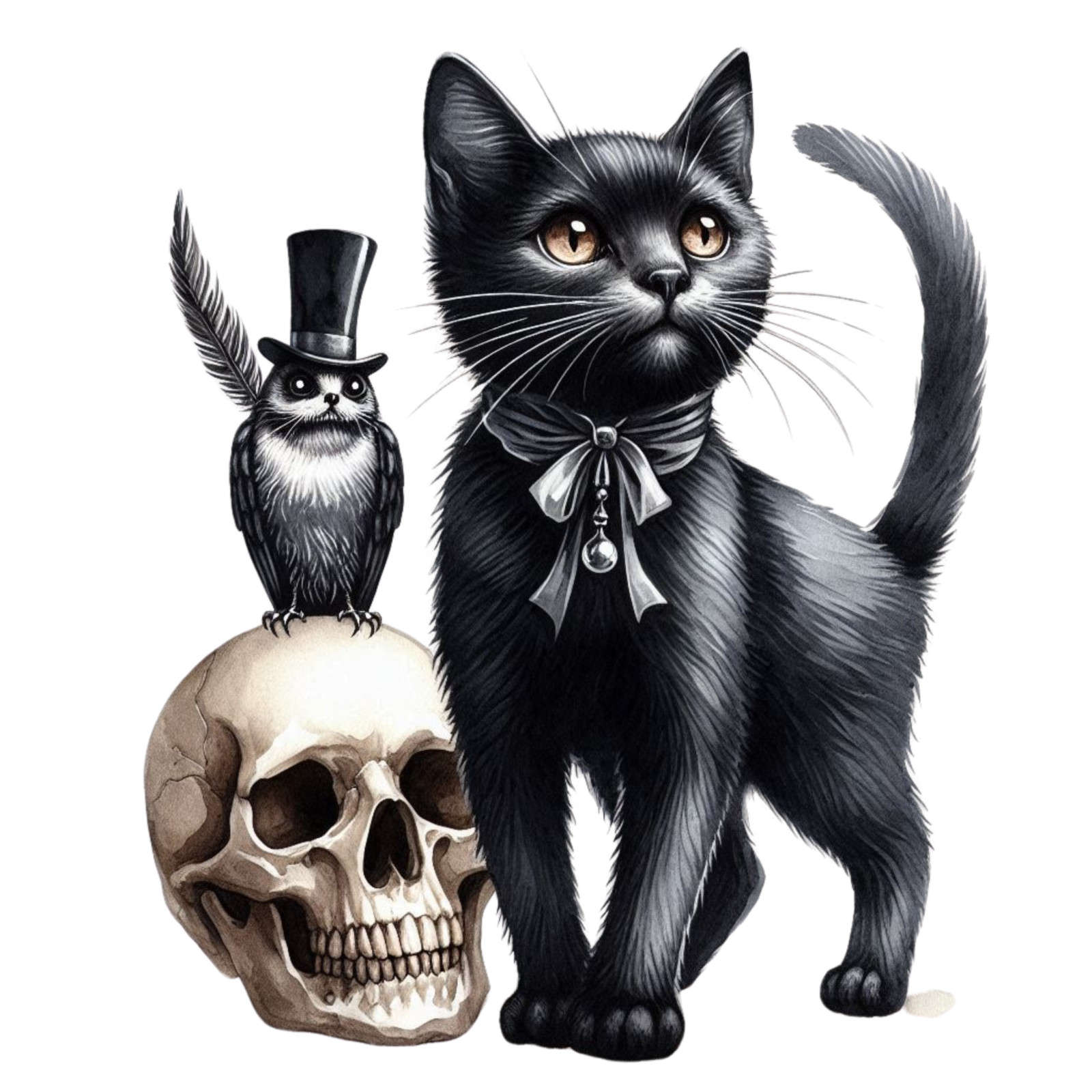 Wall Decal Sticker Black Cat Wall Sticker 18X18cm Large