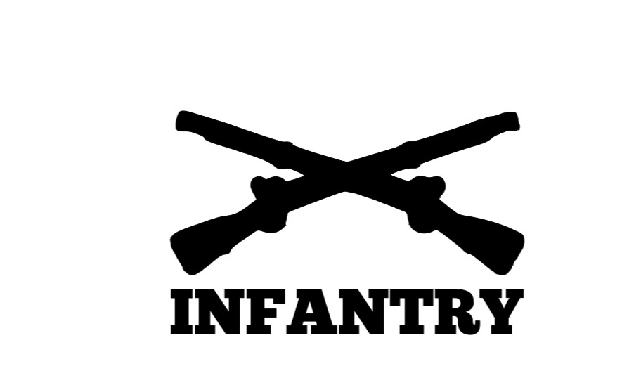 U.S. Army Infantry Crossed Rifles Window Wall Vinyl Decal Sticker Military