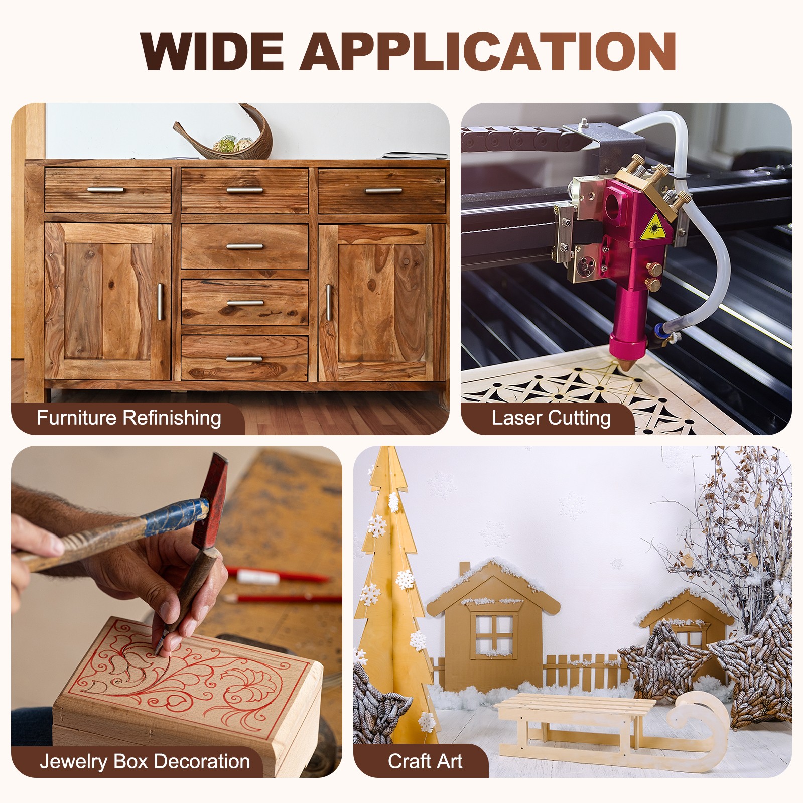 30 Pcs Real Wood Veneer Sheets, 7.9″ x 7.9″ Laminate Wood Boards (Pine)