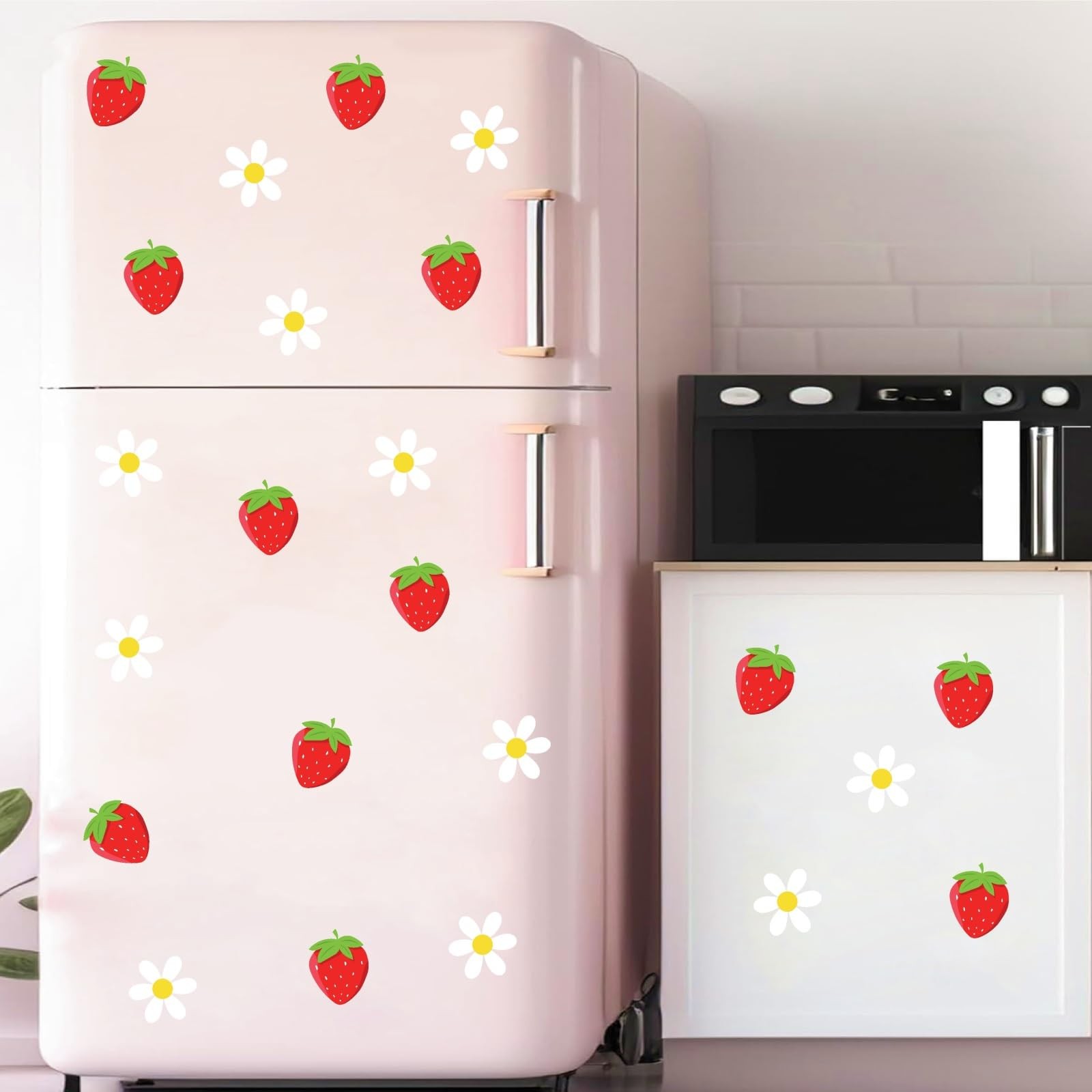 48pcs Strawberry Stickers for Balloon Arch Strawberries Theme Party Signs for…