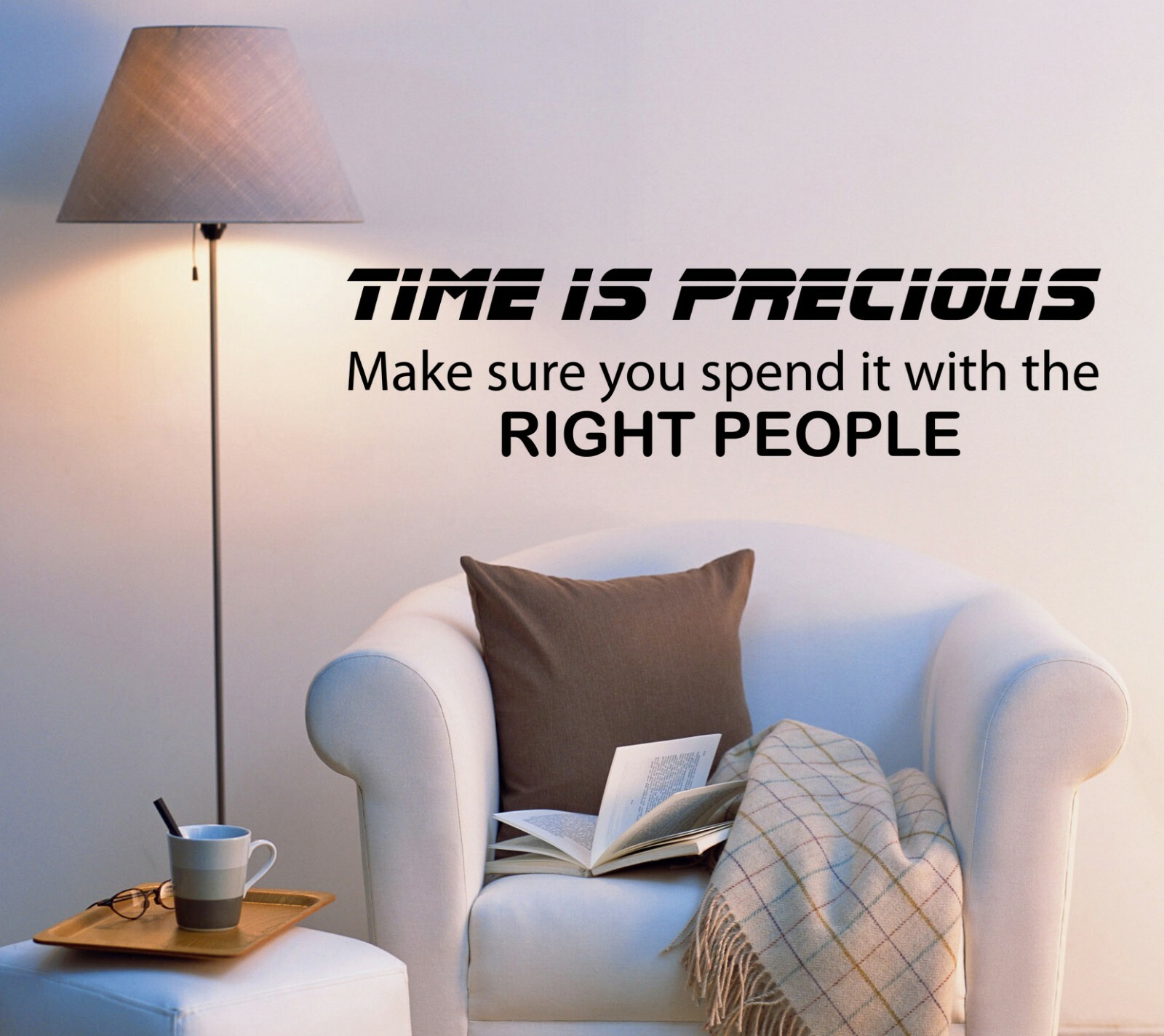Wall Decal Motivational Phrase Quote Word of Wisdom Vinyl Sticker (ed1541)