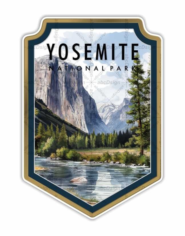 Yosemite National Park Sticker, Peel N’ Stick, Different Sizes