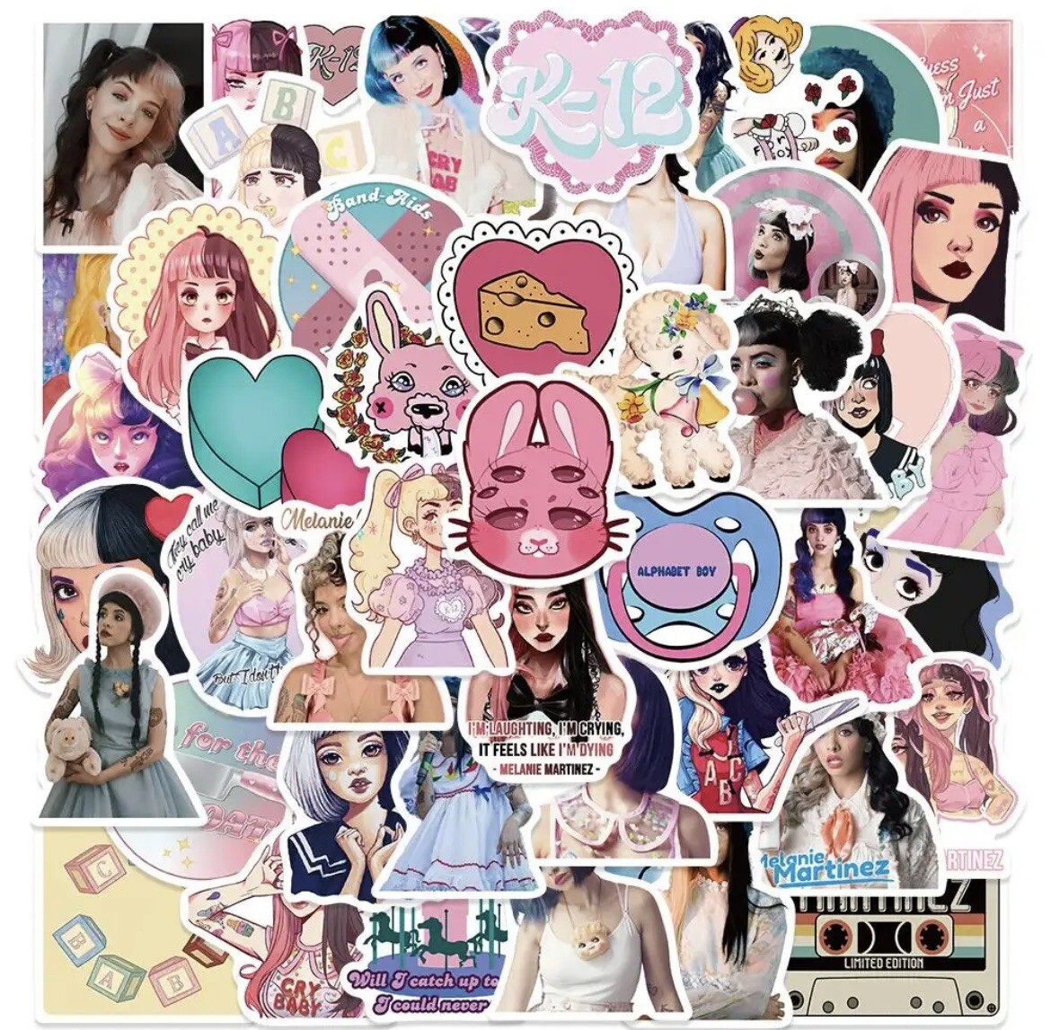 Melanie Martinez Stickers 50pk Singer Stickers Mix Random Pink Martinez Melanie