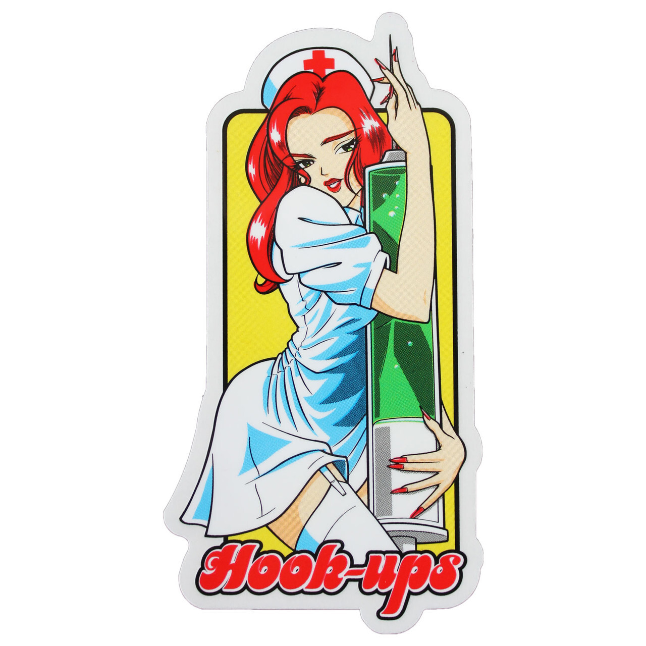 Hook ups sticker nurse skate cell laptop bumper vinyl decal