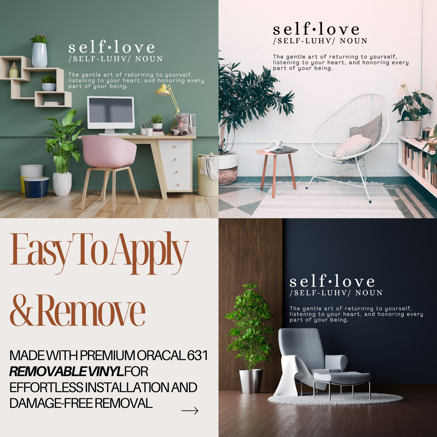 Self Love Inspirational Wall Decal Sticker Quote Art Vinyl Decor Positive Saying