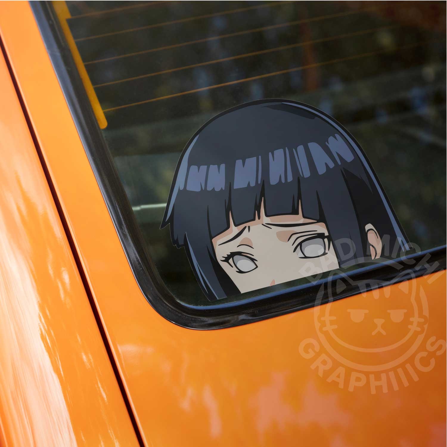 Hinata Waifu Peeker – Anime – Kawaii Vinyl Decal Sticker – Made in USA (Sizes)