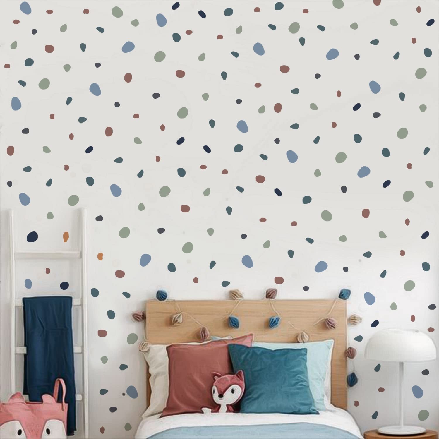 Irregular Boho Wall Stickers Terrazzo Decal Polka Dots Wall Decor Bedroom Rem…