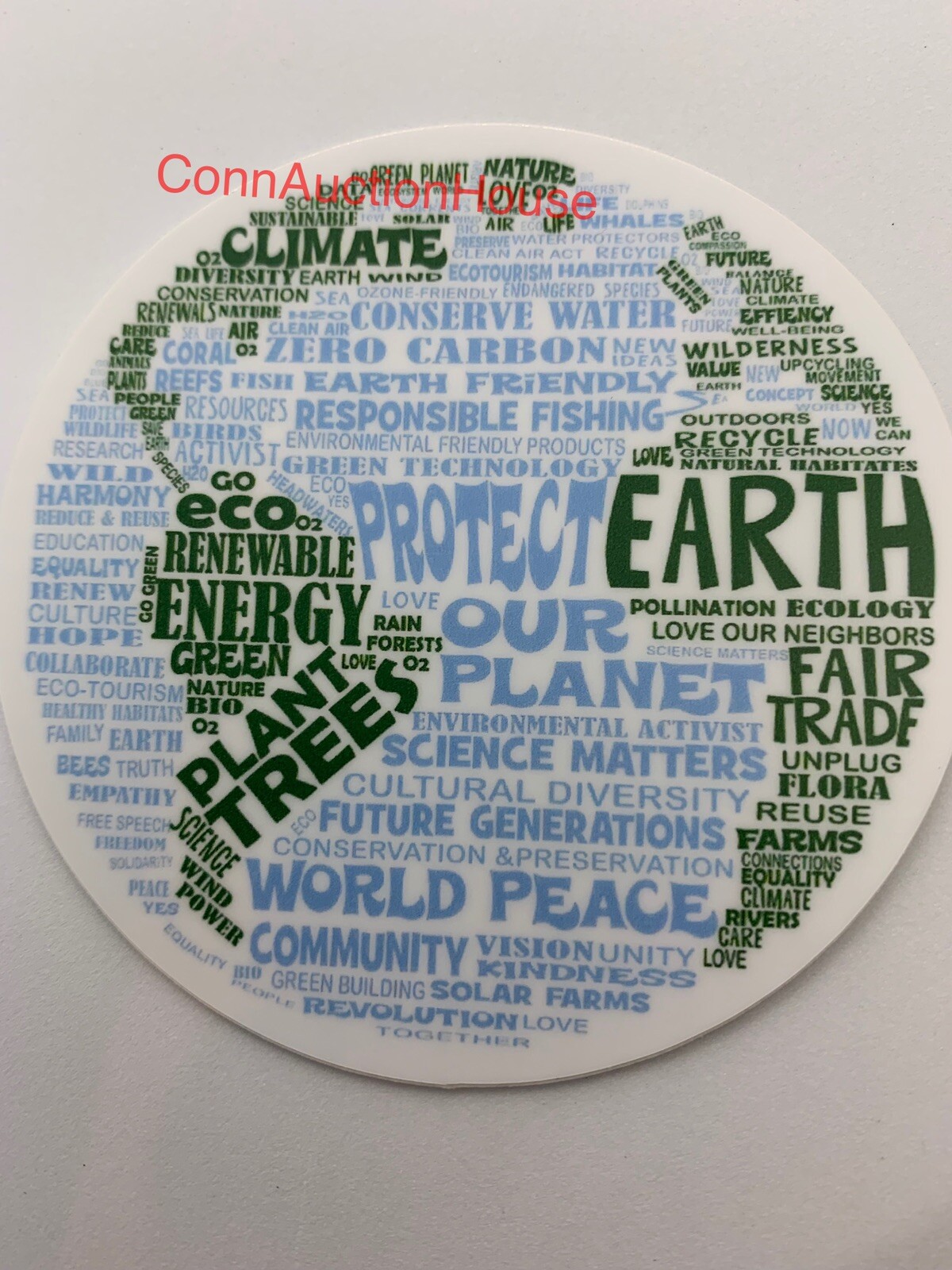 Earth Environmentalist Sticker ~ Water Bottle ~ Laptop Environment Vinyl Decal