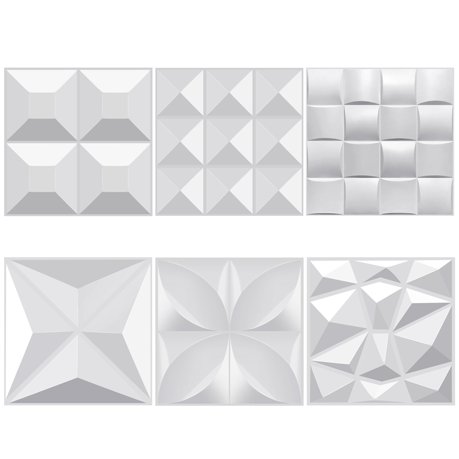 3D Wall Panel DIY Room Decor Ceiling Tiles Wallpaper Background Decal PVC 24pcs