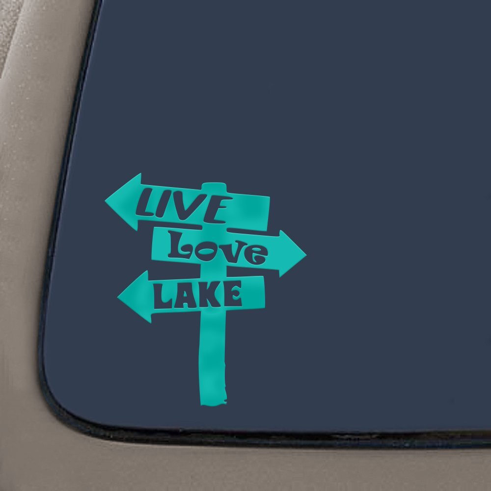 CMI DD997T Live Love Lake Decal Sticker | 5.5-Inches By 4.75-Inches | Premium