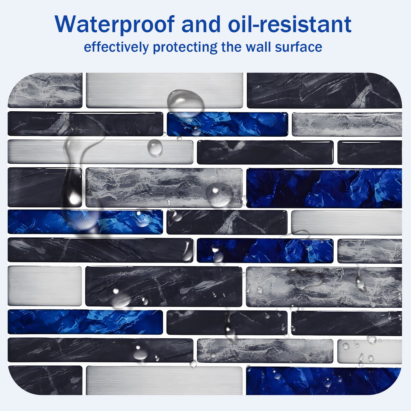 20/30x Self Adhensive Wall Panel Tile Waterproof Wall Sticker Kitchen Backsplash