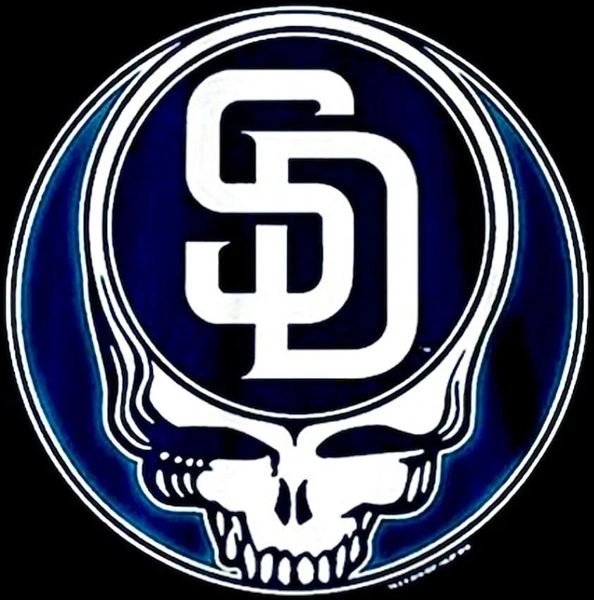 ⚡️GRATEFUL DEAD San Diego Padres Stealie Sticker *NEW* Measures 3″ x 3″