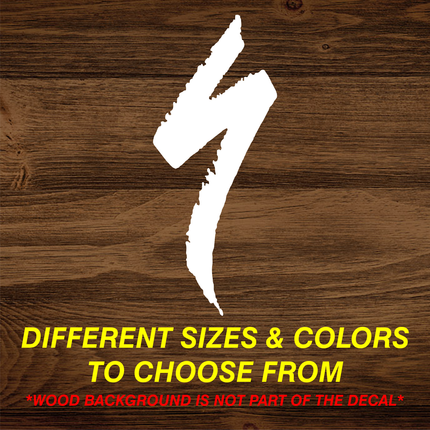 Specialized Bikes “S” Vinyl Decal Sticker Many Sizes Colors Free Shipping