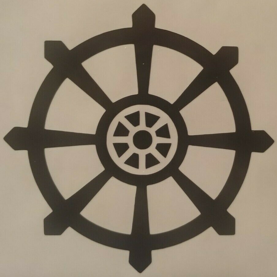 Buddhist Dharma Wheel Vinyl Sticker Decal home laptop choose size/color