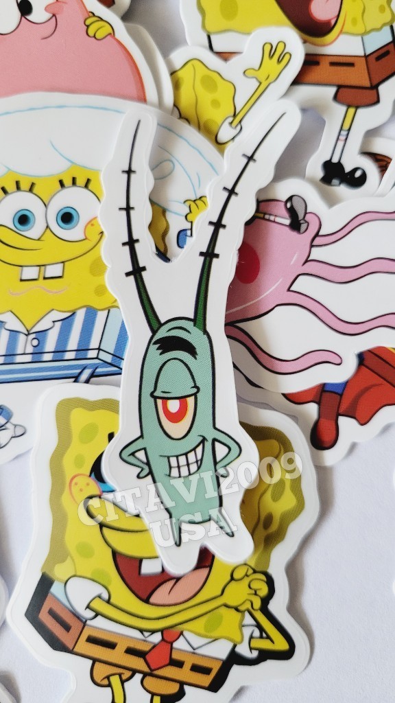 SpongeBob SquarePants STICKERS 25PCS. PATRICK STAR MR. CRABS SANDY SQUIDWARD #2