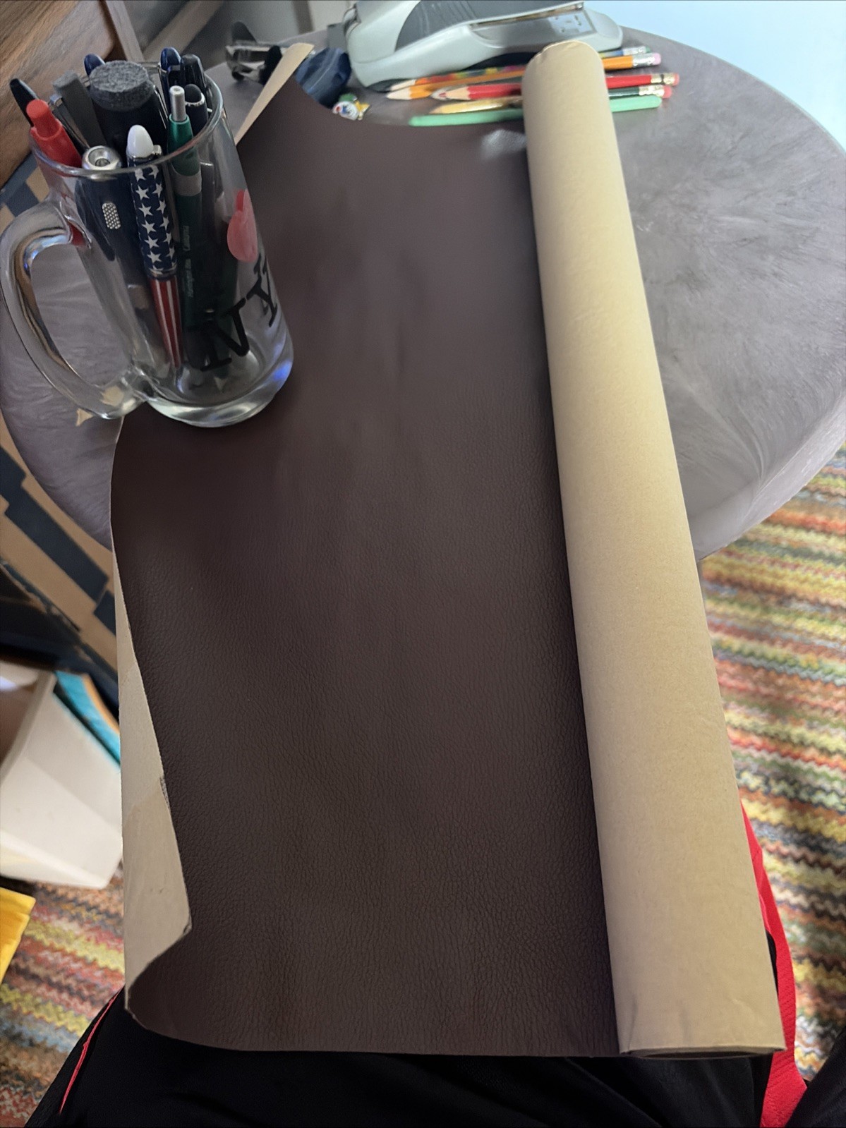 Self Adhesive Brown Vinyl Covering